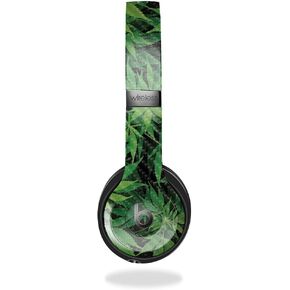 Carbon Fiber Skin Compatible with Beats Solo 4 - Weed - Premium 3M Vinyl Protective Wrap Decal Cover - Easy to Apply | Crafted in The USA by MightySkins