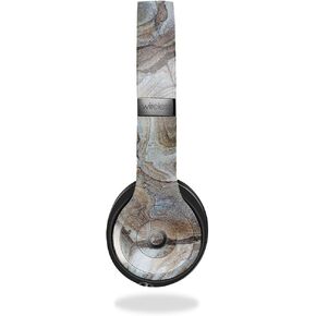 Glossy Glitter Headphone Skin Compatible with Beats Solo 4 - Brown Marble - Premium 3M Vinyl Protective Wrap Decal Cover - Easy to Apply | Crafted in The USA by MightySkins