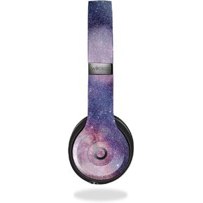 Glossy Glitter Skin Compatible with Beats Solo 4 - Violet Stars - Premium 3M Vinyl Protective Wrap Decal Cover - Easy to Apply | Crafted in The USA by MightySkins