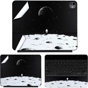 IMMOENUC 3-in-1 Tablets Skin Sticker Colorful Decals for 2024 iPad Pro M4 Magic Keyboard 11 inch Full Body Protective case Vinyl Durable Materials wrap Cover Self-Adhesive,Pre-Cut（Earth Black）