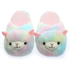 Millffy Funny Womens Warm Animal Slippers Funny Slippers Furry Pink Pig Slippers House Shoes