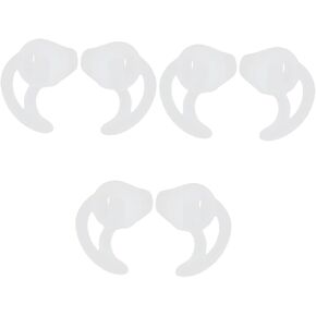 HOMSFOU 3 Pairs Silicone Earplugs Acoustic Tube Earpiece Fin Earbud Replacement Ear Mold Silicone Earbud Tips Acoustic Tube Earpiece Earbud Ear Insert Replaceable White Radio