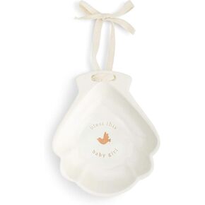 DEMDACO Bless This Baby Girl Glossy White 5 x 4 Ceramic Stoneware Baptism Bowl