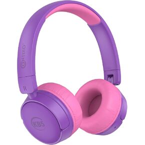 سماعات رأس Contixo KB-5 للأطفال - سماعة رأس لاسلكية بلوتوث قابلة للطي فوق الأذن للأطفال - 85 ديسيبل مع حجم محدود - سماعات رأس للأطفال الصغار للأولاد والبنات (أزرق + أصفر) in Kuwait