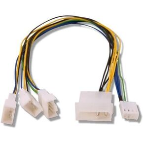 Fan Splitter 4 pin Molex > 3 Qty PWM headers 30cm Long Connect Multiple PWM Fans