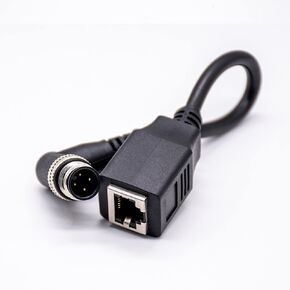 M12 4 Pin A Code Connector Male Right Angle to RJ45 8P8C Female Straight Cable Cordsets 0.2M RJ45 8P8C to M12 4Pin Male 90 Degree Connector