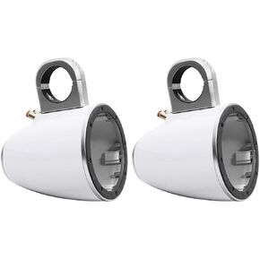 Pair Kicker 43KMTES8W White Marine 8" Speaker Wakeboard Tower Enclosures KMTES8