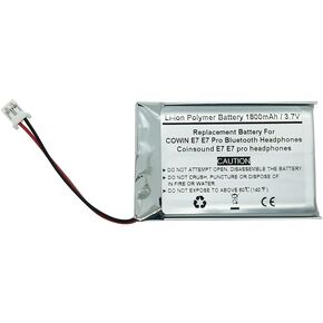 1800mAh 3.7V Replacement Battery for COWIN E7 E7 Pro Bluetooth Headphones, Coinsound E7 E7 pro Headphones