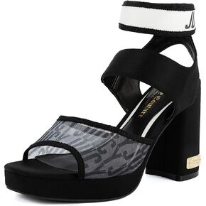 Juicy Couture Women's High Heel Dress Sandals with Open Toe, Ankle Strap, and Stylish Strap Closure