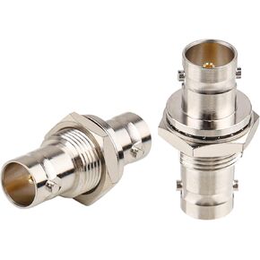 XRDS -RF BNC Female to BNC Female SDI Connector 2PCS, 75 Ohm BNC Adapter BNC Female Barrel Connector for HD-SDI/3G-SDI/4K/8K SDI Video Camera Cable