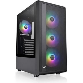 S200 Plus TG ARGB Mid Tower Computer Chassis; 4 x 120mm ARGB Fans Pre-Installed; Mesh Front Panel; TG Side Window; CA-1X2-00M1WN-01; 3 Year Warranty