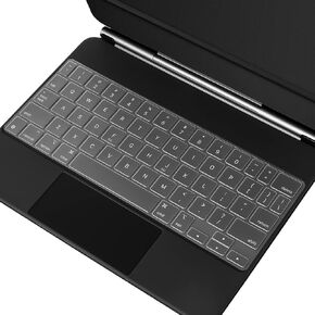 MOSISO Ultra Thin TPU Keyboard Cover Compatible with iPad Pro 11 inch M2 & M1 (4th 3rd 2nd Gen) 2022 2021 2020 / Compatible with iPad Air 5th 4th 10.9 inch 2022 2020 with Magic Keyboard, Transparent