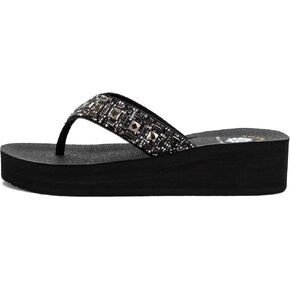 Yellow Box Women's Pria Flatform Sandal, Wedge Flip-Flop, Round Toe, MellowMat Collection