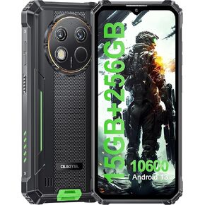 OUKITEL WP28 هاتف ذكي متين غير مقفل - Android 13 15(8+7) GB + 256GB 10600mAh بطارية هاتف متين مع كاميرا 48 ميجابكسل، 6.52 بوصة HD+ IP68/69K هواتف محمولة مقاومة للماء 4G بشريحتي اتصال، NFC/GPS/OTG in Kuwait