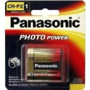 4 x Panasonic CR-P2 (223A) 6 Volt Lithium Batteries (On a Card)
