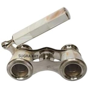 Captains Mother of Pearl Nickel Finish Binoculars for Kids and Adults ; Best Gift