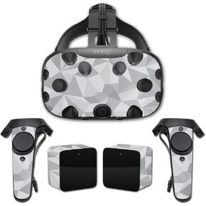 MightySkins Skin Compatible with HTC Vive Full Coverage - Gray Polygon | Protective, Durable, and Unique Vinyl Decal wrap Cover | Easy to Apply, Remove, and Change Styles | Made in The USA
