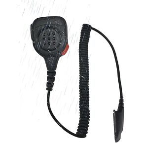 Radio Shoulder Mic Surveillance Oem Speaker Lapel Microphone for Motorola ht750 ht1250 ht1250ls ht 750 1250 gp328 gp340 mtx 1500 mtx9250 pr860 Walkie Talkies(IP65 Waterproof) (Black)
