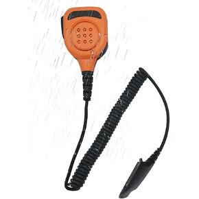 Radio Shoulder Mic Surveillance Oem Speaker Lapel Microphone for Motorola ht750 ht1250 ht1250ls ht 750 1250 gp328 gp340 mtx 1500 mtx9250 pr860 Walkie Talkies(IP65 Waterproof) (Black)