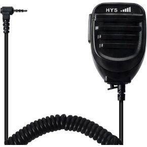 HYS Handheld Speaker Mic Shoulder Microphone with PTT for BF-UV3R BF-T1 T6 for Yaesu FT-10R FT-40R FT-50R FT-60R FT-70D 1Pin Audio Port Walkie-Talkie Two Way Radio