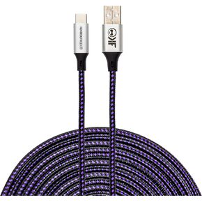 KontrolFreek USB Type-A to USB Type-C 12ft (3.6m) Ultra-Strong Cable, USB A-C Charger Cord Compatible with Playstation 5, Xbox Series X|S, Nintendo Switch, S10/S10e/S9/S8, Note 10 9 8, Plus/S8+