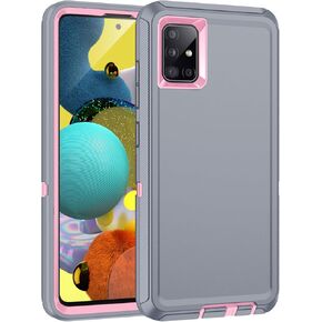 for Galaxy A51 5G Case,Shockproof Dropproof Dustproof 3-Layer Full Body Protection Rugged Heavy Duty High Impact Hard Cover Case for Samsung Galaxy A51 4g 6.5 inch,Black