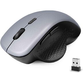 UrbanX Silent Wireless Mouse Bluetooth & 2.4Ghz, Rechargeable, Ergonomic Compatible with EliteBook 755 Tablet/Laptop/PC/Android/iOS/Windows/MacOS -Black