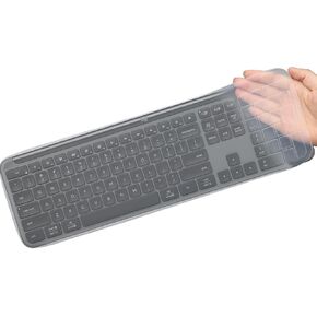 Keyboard Cover for Logitech Signature Slim K950 Wireless Keyboard, Logitech MK955 Signature Slim Wireless Keyboard US Silicone Keyboard Cove Accessories-Clear