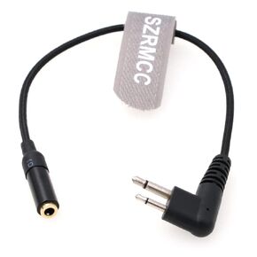 Hytera HYT TC500 Moto-rola CP200 Intercom Radio Audio Adapter Cable 3.5 Female to Moto-rola 2 Pin M Connector