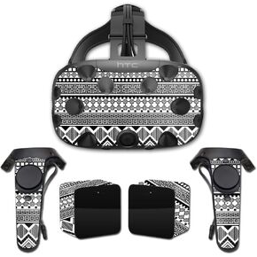 MightySkins Skin Compatible with HTC Vive Full Coverage - Black Aztec | Protective, Durable, and Unique Vinyl Decal wrap Cover | Easy to Apply, Remove, and Change Styles | Made in The USA