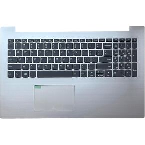 بديل لجهاز Lenovo IdeaPad 320-15 320-15IKB 330-15AST 320-15IAP 320-15ABR الجزء العلوي للكمبيوتر المحمول Palmrest لوحة المفاتيح لوحة اللمس جزء التجميع 5CB0N86311 80XS0024US SN20M63090 الغطاء العلوي فضي