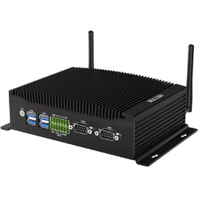 Fanless Mini PC Core i5-8260U, 8GB RAM 256GB M2. SSD, Industrial PC with 2 RS232/485 COM, Dual HD+DP 4K Triple Display, 2 LAN, 6 USB, GPIO, WiFi, BT 4.2, Mini PC Windows 11 Pro, Support Linux