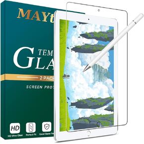 MAYtobe [1-Pack Like Paper Screen Protector for iPad Pro 9.7-Inch 2016, iPad Pro 9.7 Tempered Glass,for Drawing and Writing, No Bubbles, 9H Hardness