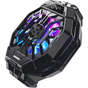 مبرد الهاتف الخلوي Black Shark Fun Cooler 2 Pro، مشعاع الهاتف المحمول مع شاشة LED لدرجة الحرارة / مؤقت النوم / إعدادات سرعة المروحة لـ 2.63-3.46 بوصة iOS / Android، تبريد غرفة تبريد أشباه الموصلات - أسود in Kuwait
