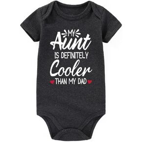 My Aunt Is Cooler Than My Dad Baby Outfits Aunties Bestie Baby Clothes Girl Boy Baby Bodysuits Gifts