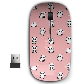2.4G Ergonomic Portable USB Wireless Mouse for PC, Laptop, Computer, Notebook with Nano Receiver (Panda Bear)