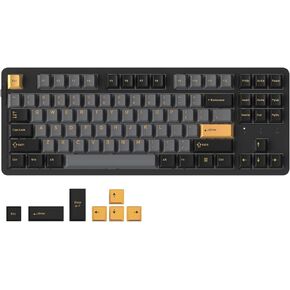 DAREU EK87PRO TKL Mechanical Keyboard Wireless，80% Layout Gasket Gaming Keyboard with 6-Layer Padding,BT 5.1/2.4Ghz/Tpye-C Connectivity，Hot Swappable,PBT Keycaps,Full RGB for Win/Mac