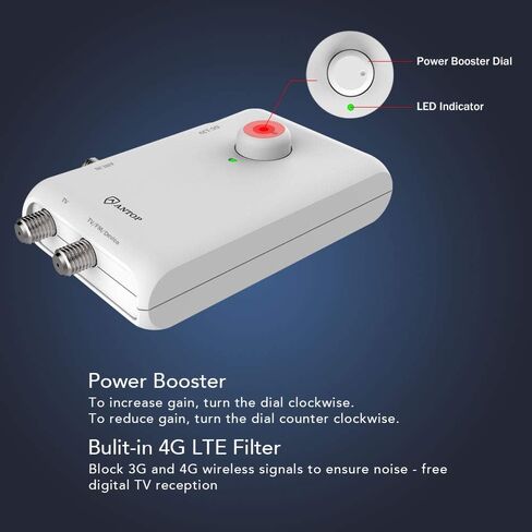 ANTOP TV Antenna for Smart TV Outdoor Indoor 4K 1080P HDTV Flat-Panel Smartpass Built-in Amplified VHF UHF Long Range Multi-Directional Antennas, SBS-802 in Kuwait