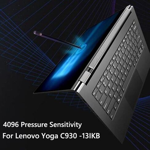 Pen for Lenovo Yoga C930 13IKB 01FR713 ST70R02360, 4096 Pressure Sensitive Control Digital Pen, 2 Customizable Buttons, Tablet Pen Slot Suitable , 100mAh in Saudi Arabia