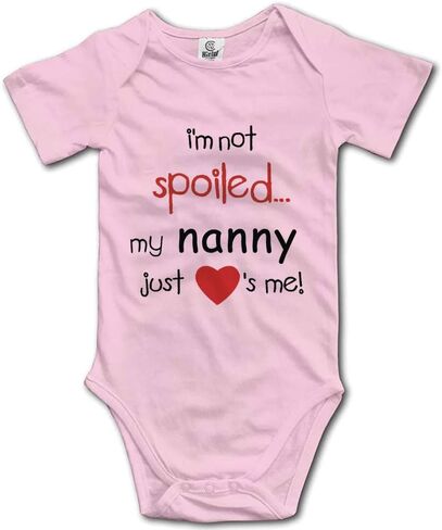 بدلة أطفال I'm Not Spoiled My Nanny Just Loves Me بأكمام قصيرة للجنسين in Kuwait
