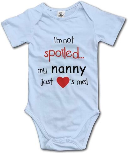 بدلة أطفال I'm Not Spoiled My Nanny Just Loves Me بأكمام قصيرة للجنسين in Kuwait