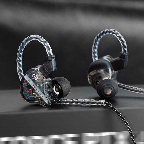 CCZ DC01 Pro in Ear Monitor Headphones, Professional IEM Earphones, Super Bass & Noise Cancelling Wired Earbuds, 3.5mm Plug in Ear Headphones with 1DD Patent Ear fins Ear tips (Purple-Blue no mic) in Saudi Arabia