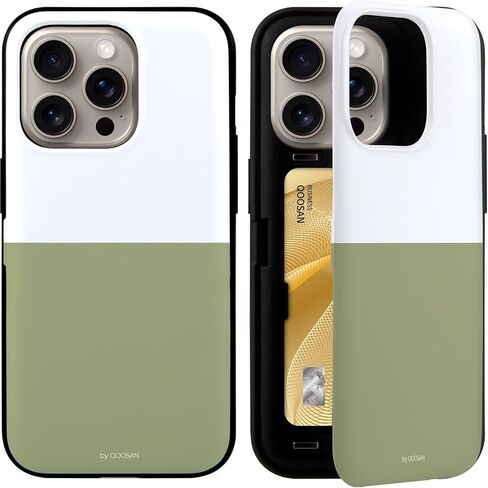 حافظة Qoosan لهاتف iPhone 15 Pro Max مع حامل بطاقات ومحفظة ومرآة وحافظة هاتف نحيفة لهاتف iPhone 15 Pro Max 6.7 بوصة، عيون شريرة in Saudi Arabia