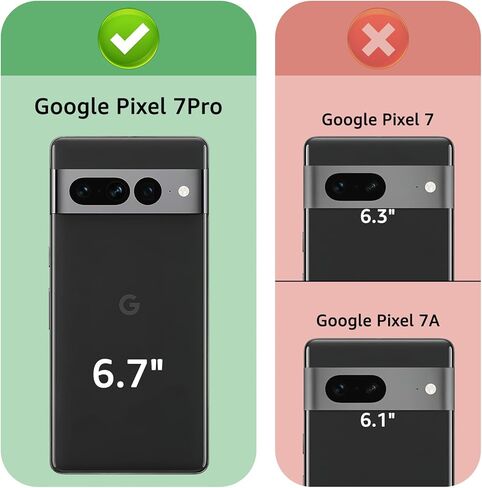 حافظة XcaseBar لهاتف Google Pixel 7 Pro مع تقنية RFID Blocking حامل بطاقة الائتمان، حافظة هاتف من جلد البولي يوريثان قابلة للطي وغطاء واقٍ مقاوم للصدمات للنساء والرجال لهاتف Pixel 7 Pro باللون الأحمر in Kuwait