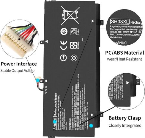 SH03XL 859356-855 بطارية لجهاز HP Spectre X360 المكشوف 13-AC0XX 13-W0XX 13-AC013DX 13-AC023DX 13-AC033DX 13-AC063DX 13-W013DX 13-W023DX 13-W063NR 13T-AC000 859 026-421 SH03057XL CN03XL HSTNN-LB7L in Kuwait