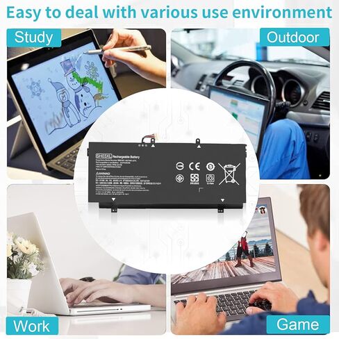 SH03XL 859356-855 بطارية لجهاز HP Spectre X360 المكشوف 13-AC0XX 13-W0XX 13-AC013DX 13-AC023DX 13-AC033DX 13-AC063DX 13-W013DX 13-W023DX 13-W063NR 13T-AC000 859 026-421 SH03057XL CN03XL HSTNN-LB7L in Kuwait