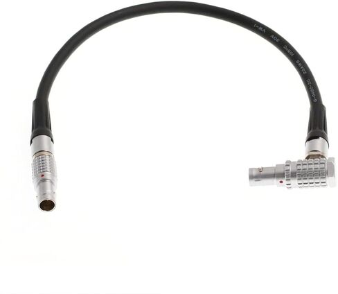 HangTon D-tap Coiled Power Cable for DJI RS4 Pro, RS2, RS3 Pro Universal Base Mount, Focus Motor Right Angle 6-pin in Saudi Arabia