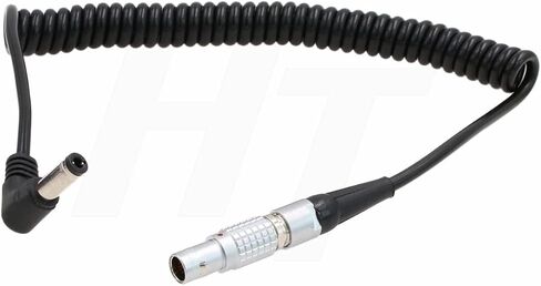HangTon D-tap Coiled Power Cable for DJI RS4 Pro, RS2, RS3 Pro Universal Base Mount, Focus Motor Right Angle 6-pin in Saudi Arabia