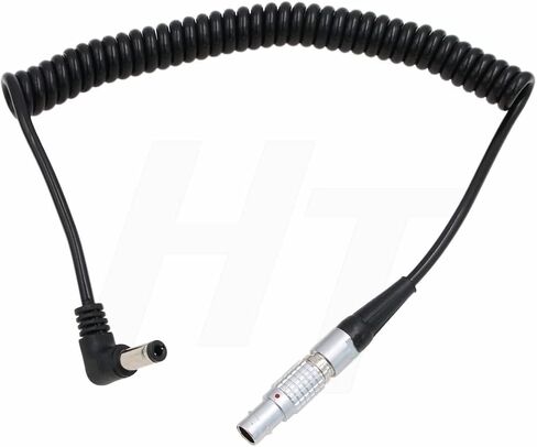 HangTon D-tap Coiled Power Cable for DJI RS4 Pro, RS2, RS3 Pro Universal Base Mount, Focus Motor Right Angle 6-pin in Saudi Arabia
