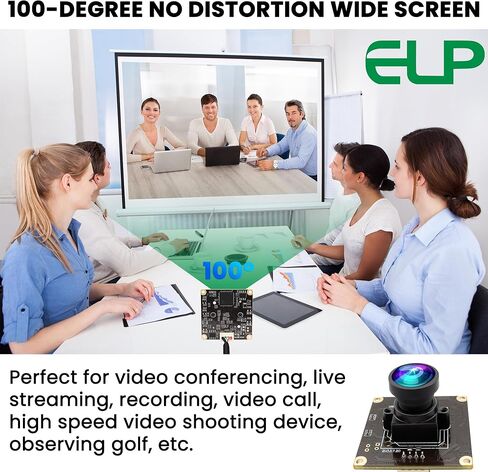 ELP 1080P 120fps USB Camera Module for Computer 11.6mp Lightburn Camera Mini UVC USB2.0 High Speed PC Camera Wide Angle USB Security Web Camera Board for Laptop (100° no Distortion Lens) in Saudi Arabia